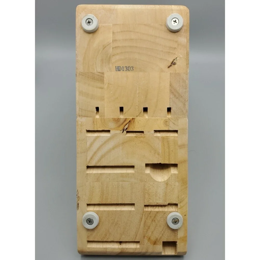 Wusthof 13‎ Slot Solid Hardwood Knife Block Blonde Light  HD1303 Countertop READ